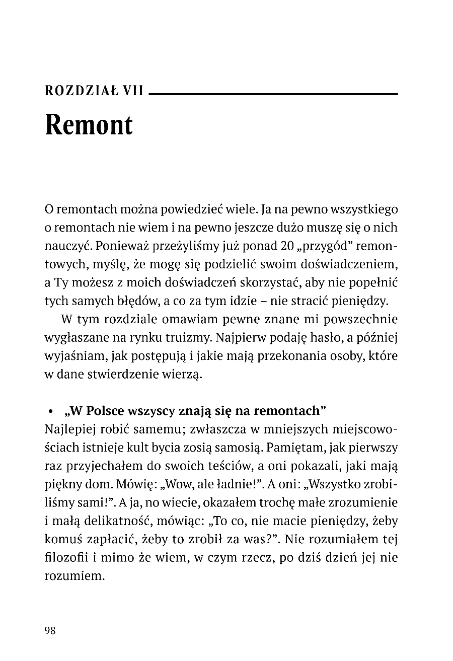 Strona z książki „Żyj z najmu” — rozdział Remont (2)